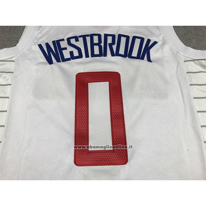 Maglia Los Angeles Clippers Russell Westbrook #0 Association 2022-23 Bianco